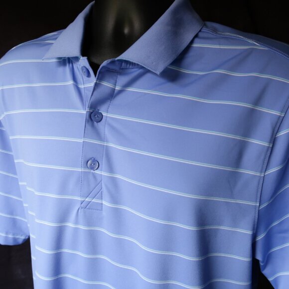 CB Cutter & Buck CB DryTec Blue Striped Indianwood Polo (M) ⛳️ - Picture 2 of 11